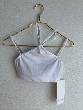 lululemon athletica White Cross-Back Sports Bralette